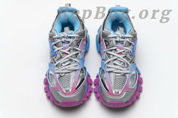 Balenciaga Track Trainer Blue Pink Silver 542436 W1GC1 4051 - 图片 13