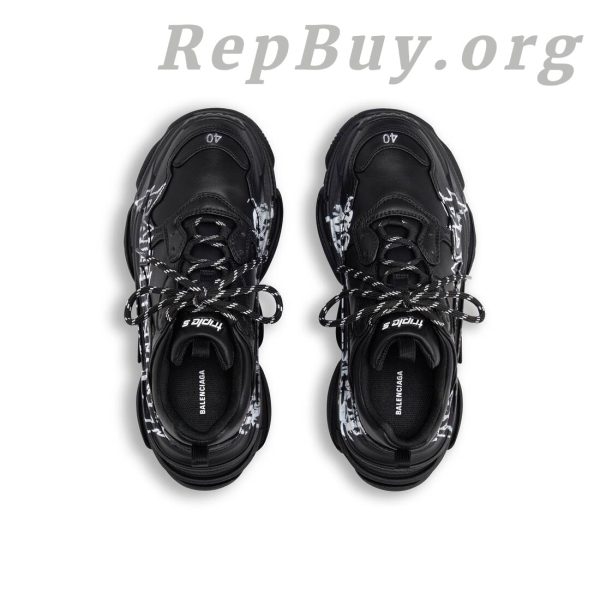 Balenciaga Triple S DIY Metal Artwork Black 536737W2FAY1090 - Image 4