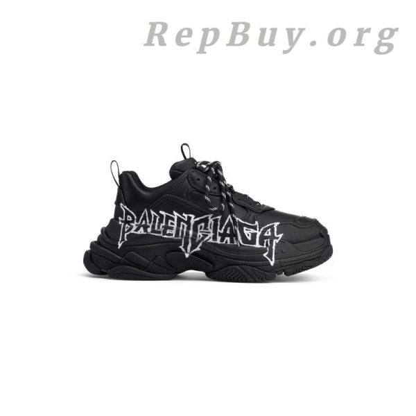 Balenciaga Triple S DIY Metal Artwork Black 536737W2FAY1090 - Image 2