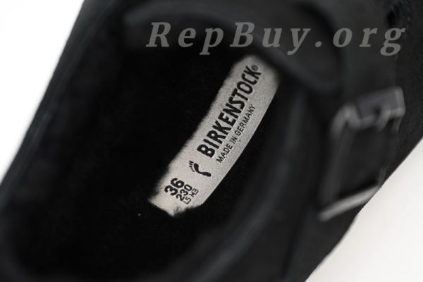 Birkenstock London Shearling Suede Leather Black 1014960 - 图片 4