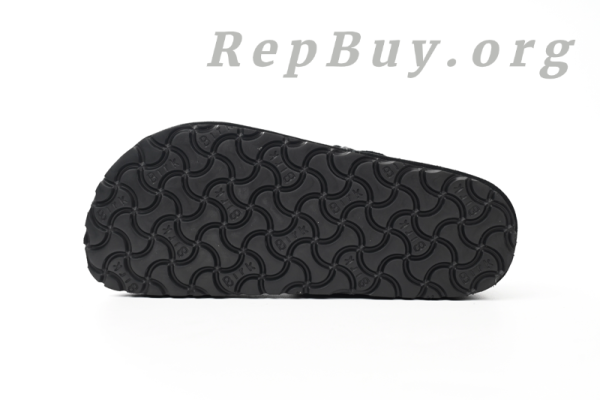 Birkenstock London Shearling Suede Leather Black 1014960 - 图片 5