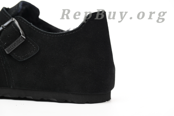 Birkenstock London Shearling Suede Leather Black 1014960 - 图片 6