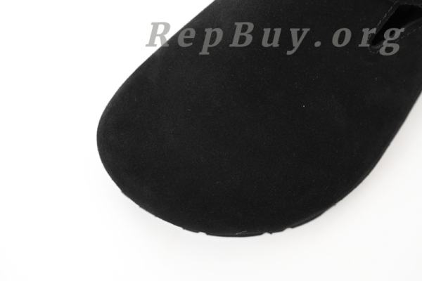 Birkenstock London Shearling Suede Leather Black 1014960 - 图片 8