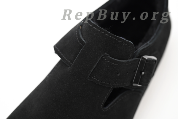 Birkenstock London Shearling Suede Leather Black 1014960 - 图片 9