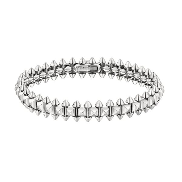 18K White Gold Clash De Bracelet