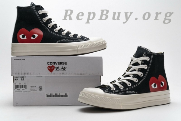 CDG Play x Converse Chuck Taylor All Star 70 High Top 150204C - Image 15