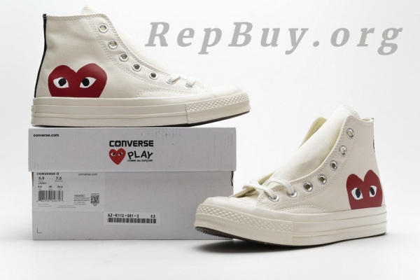 CDG Play x Converse Chuck Taylor All Star 70 High Top 150205C - Image 19