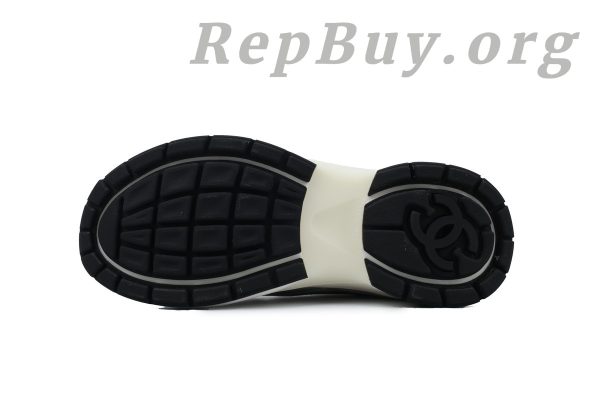 Chanel CC Logo Sneaker Black Silver - 图片 4
