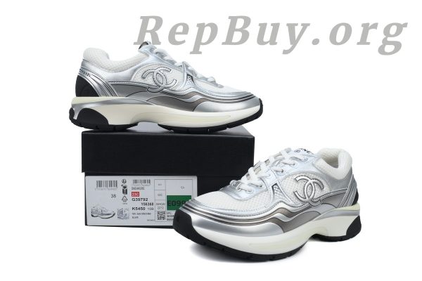 Chanel CC Logo Sneaker Black Silver - 图片 10