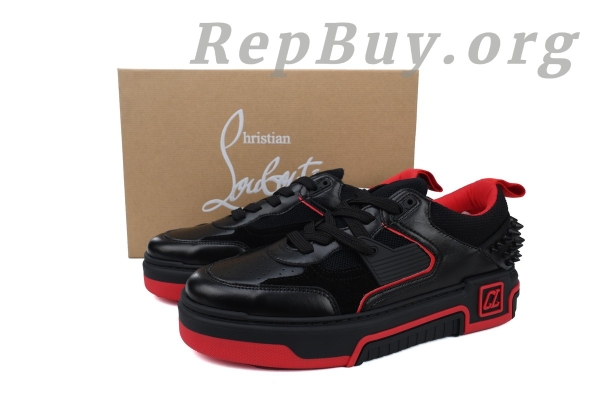 Christian Louboutin Astroloubi Sneakers Calf Leather And Suede Black Men 3230886H358 - 图片 10