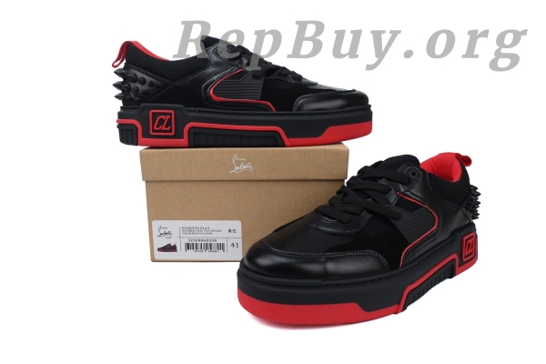 Christian Louboutin Astroloubi Sneakers Calf Leather And Suede Black Men 3230886H358 - 图片 11