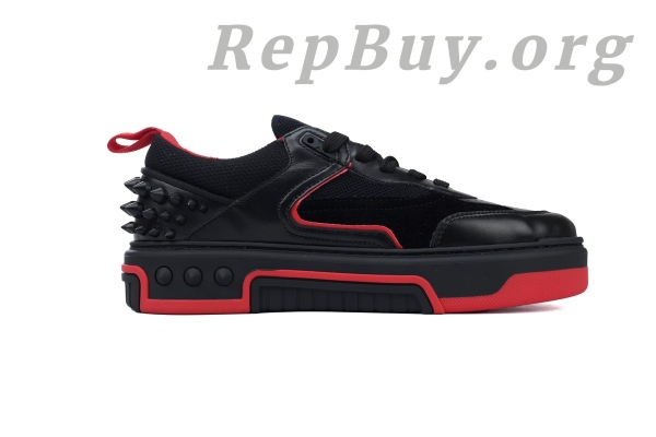 Christian Louboutin Astroloubi Sneakers Calf Leather And Suede Black Men 3230886H358 - 图片 2