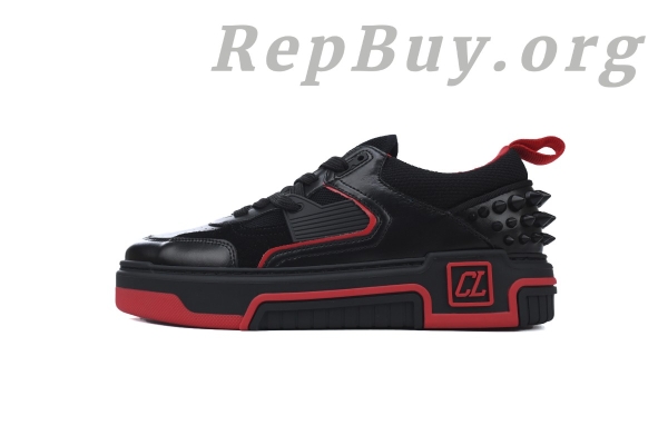 Christian Louboutin Astroloubi Sneakers Calf Leather And Suede Black Men 3230886H358