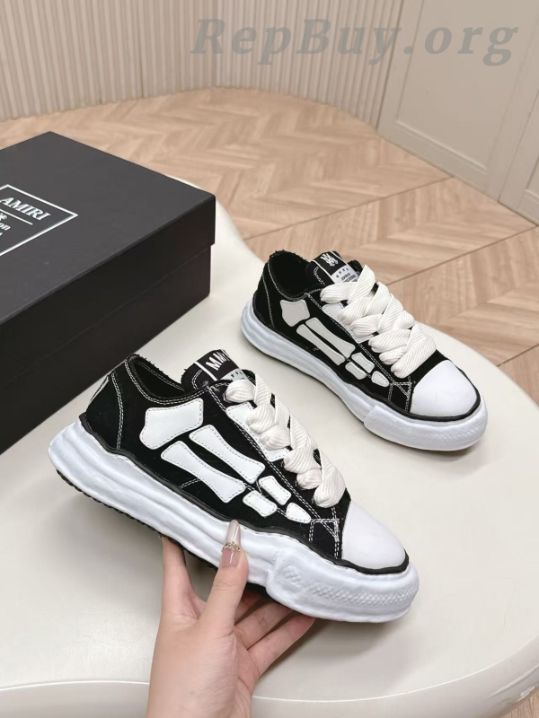 Amiri x Maison Mihara Yasuhiro Black White Bones PB250312 - 图片 6