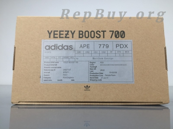 Top Version adidas Yeezy Boost 700 Wave Runner Solid Grey B75571 - 图片 15