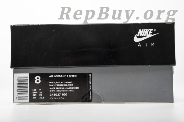 Top Version Air Jordan 11 Retro Concord (2018) 378037-100 - 图片 23