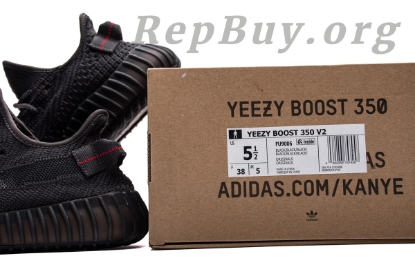 Top Version adidas Yeezy Boost 350 V2 Black (Non-Reflective) FU9006 - 图片 27