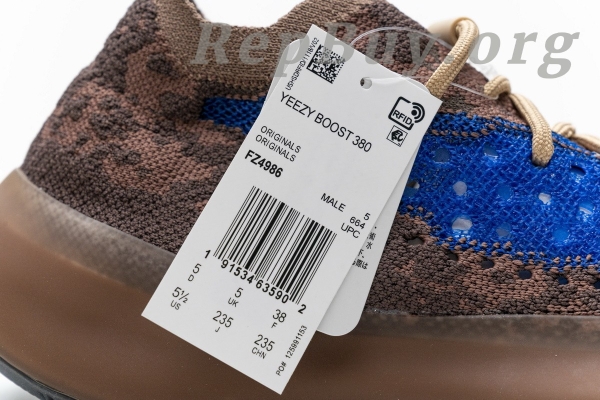 Top Version adidas Yeezy Boost 380 Azure FZ4986 - 图片 24