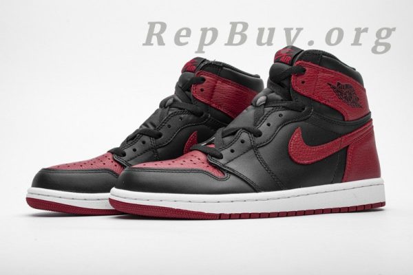 Top Version Air Jordan 1 Retro High Bred Banned (2016) 555088-001 - 图片 4