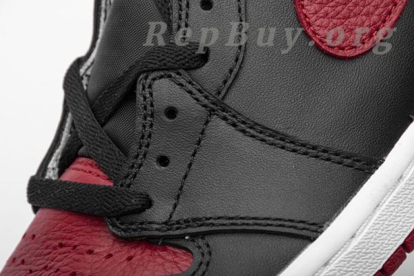 Top Version Air Jordan 1 Retro High Bred Banned (2016) 555088-001 - 图片 8