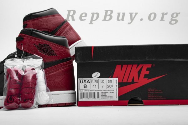 Top Version Air Jordan 1 Retro High Bred Banned (2016) 555088-001 - 图片 21