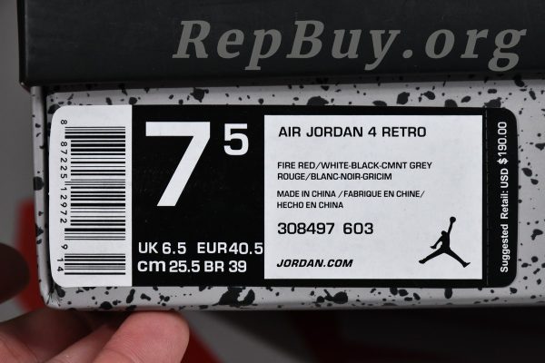 Air Jordan 4 Retro Toro Bravo 308497-603 - 图片 6
