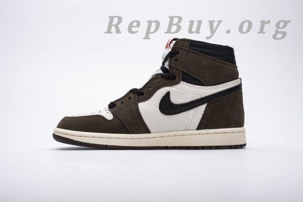 Top Version Travis Scott x Air Jordan 1 High OG TS SP CD4487-100 - 图片 2