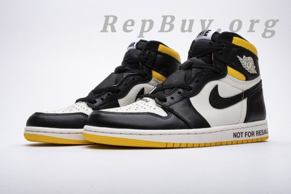 Top Version Air Jordan 1 Retro High Not for Resale Varsity Maize 861428-107 - 图片 4
