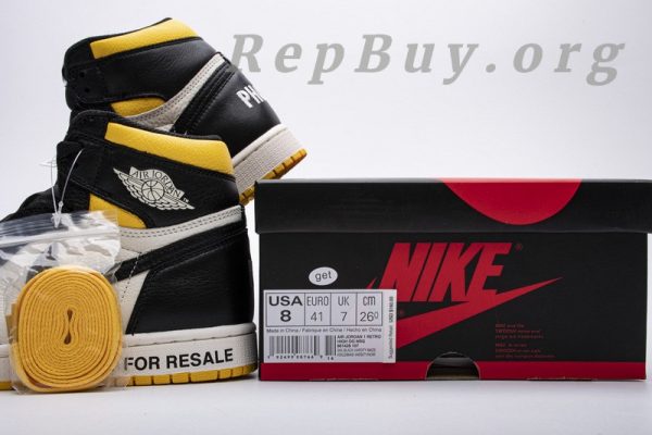 Top Version Air Jordan 1 Retro High Not for Resale Varsity Maize 861428-107 - 图片 29