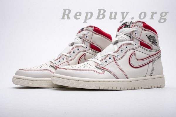 Top Version Air Jordan 1 Retro High Phantom Gym Red 555088-160 - 图片 4