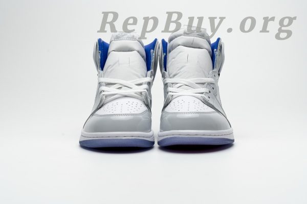 Top Version Air Jordan 1 Retro High Zoom White Racer Blue CK6637-104 - Image 3