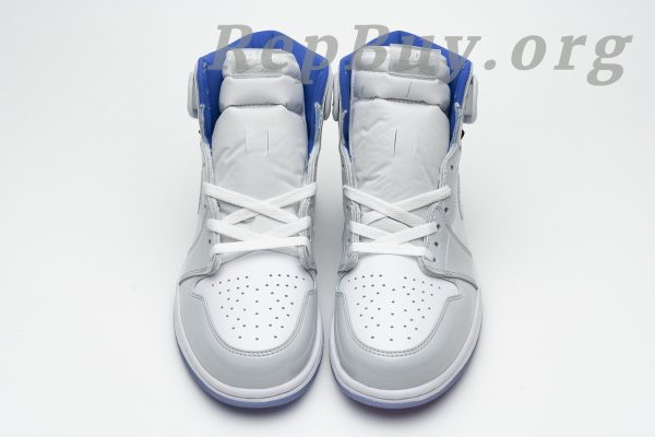 Top Version Air Jordan 1 Retro High Zoom White Racer Blue CK6637-104 - Image 5