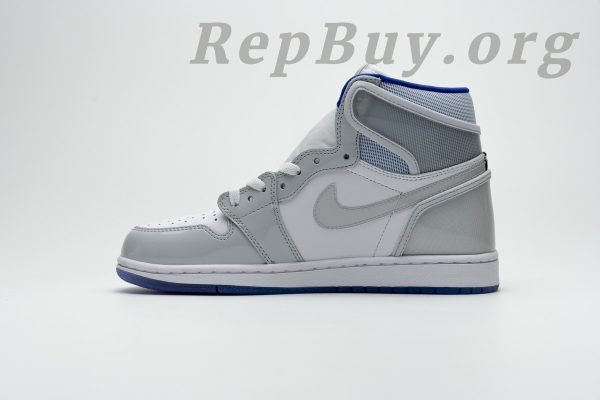 Top Version Air Jordan 1 Retro High Zoom White Racer Blue CK6637-104 - Image 16