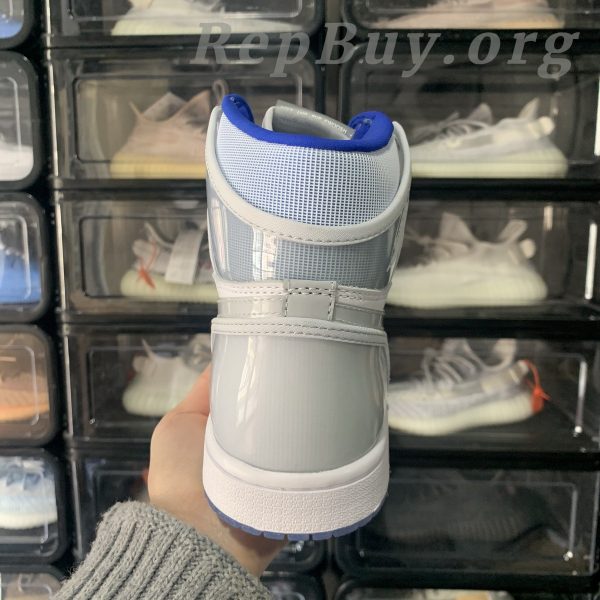 Top Version Air Jordan 1 Retro High Zoom White Racer Blue CK6637-104 - Image 20