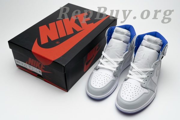 Top Version Air Jordan 1 Retro High Zoom White Racer Blue CK6637-104 - Image 23