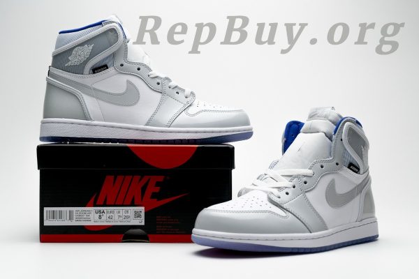 Top Version Air Jordan 1 Retro High Zoom White Racer Blue CK6637-104 - Image 24