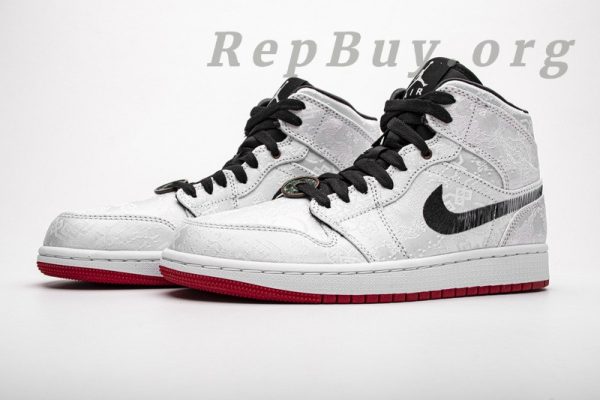 Top Version Edison Chen x Air Jordan 1 Mid SE “Fearless CU2804-100 - Image 4