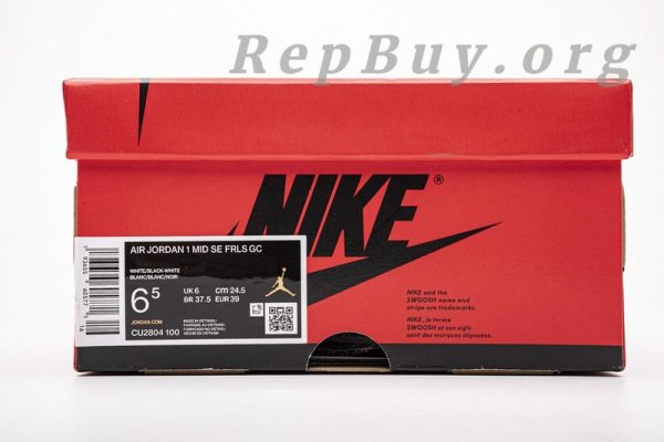 Top Version Edison Chen x Air Jordan 1 Mid SE “Fearless CU2804-100 - Image 20