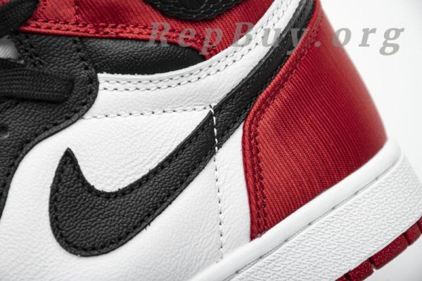 Top Version Air Jordan 1 Retro High Satin Black Toe (W) CD0461-016 - Image 10