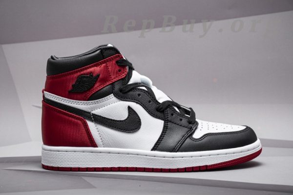 Top Version Air Jordan 1 Retro High Satin Black Toe (W) CD0461-016 - Image 18