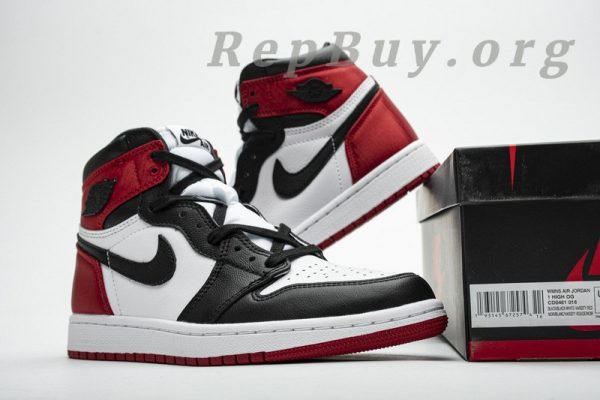 Top Version Air Jordan 1 Retro High Satin Black Toe (W) CD0461-016 - Image 25