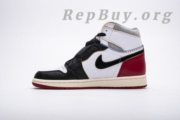 Top Version Union X Air Jordan 1 OG High Retro Black Toe BV1300-106 - Image 3