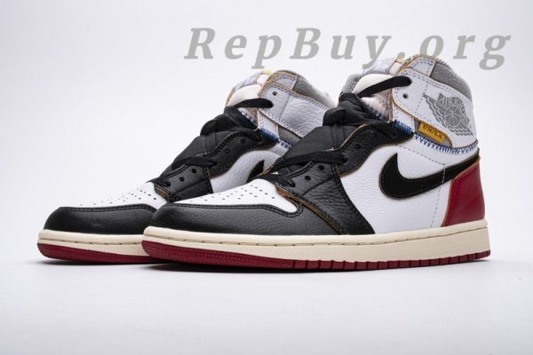 Top Version Union X Air Jordan 1 OG High Retro Black Toe BV1300-106 - Image 4
