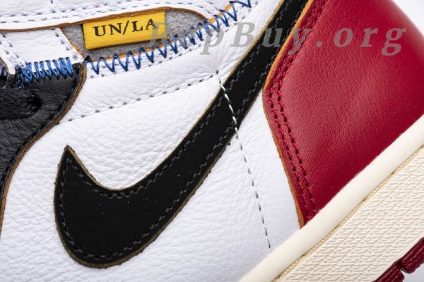 Top Version Union X Air Jordan 1 OG High Retro Black Toe BV1300-106 - Image 11