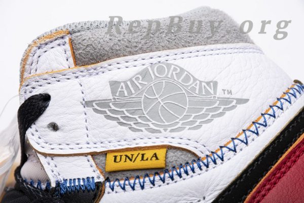 Top Version Union X Air Jordan 1 OG High Retro Black Toe BV1300-106 - Image 12