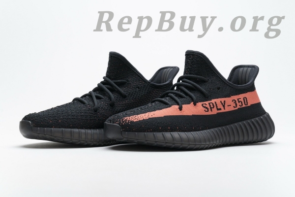 Top Version adidas Yeezy Boost 350 V2 Core Black Red BY9612 - 图片 2