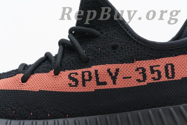 Top Version adidas Yeezy Boost 350 V2 Core Black Red BY9612 - 图片 8