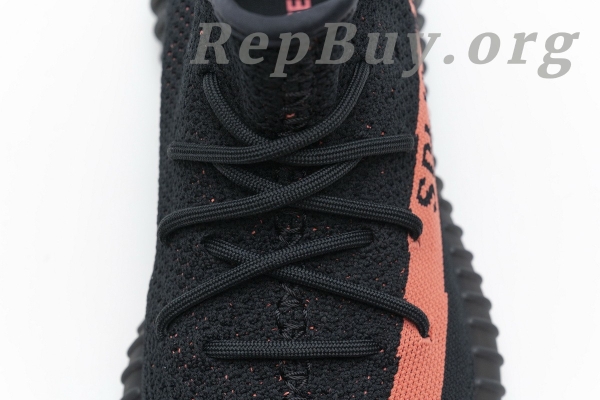 Top Version adidas Yeezy Boost 350 V2 Core Black Red BY9612 - 图片 11