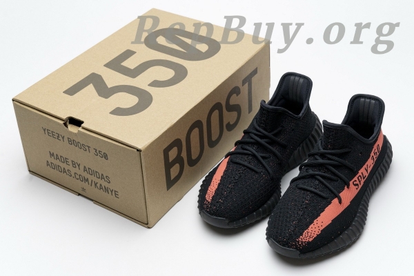 Top Version adidas Yeezy Boost 350 V2 Core Black Red BY9612 - 图片 24