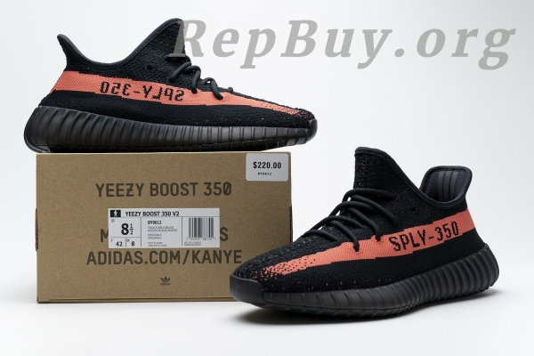 Top Version adidas Yeezy Boost 350 V2 Core Black Red BY9612 - 图片 25